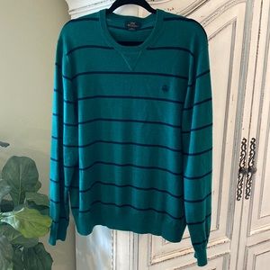 Brooks Brothers 346 Extra Fine Merino Wool Striped Sweater, Men’s size XL
